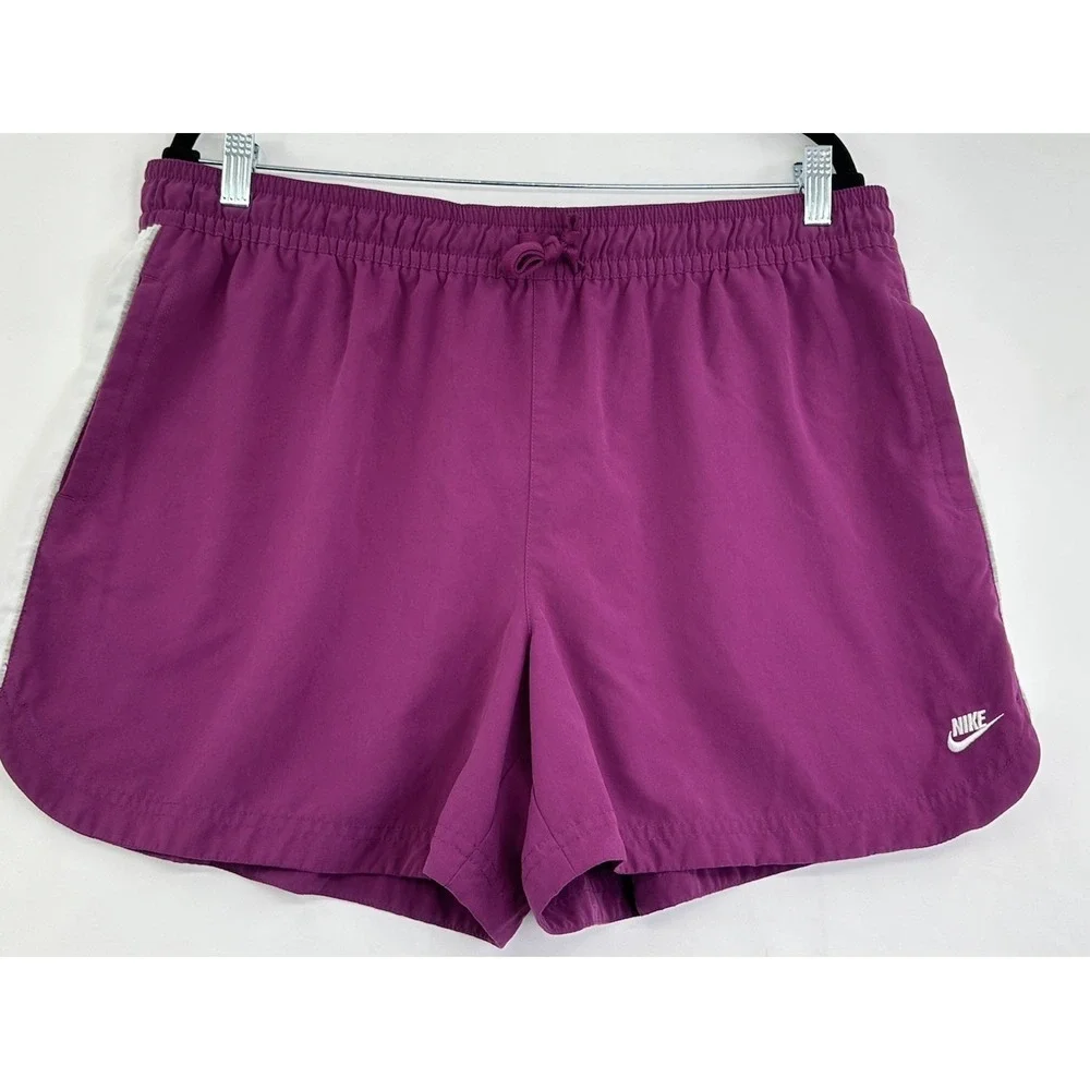Nike Fit‎ Dry Running Activewear  Elastic Waist Burgundy Shorts Women's  XL